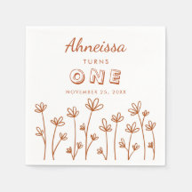 Modern Chic Terracotta Blume Erstgeburt