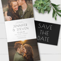 Modern + Chic Type Save the Date Fotokarte