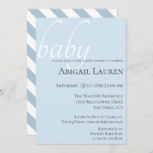 Modern Chic Typografie Babydusche Einladung