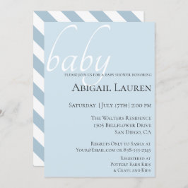 Modern Chic Typografie Babydusche Einladung