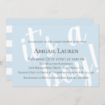 Modern Chic Typografie Babydusche Einladung