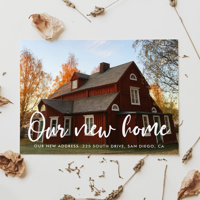 Modern chic typography Foto Bewegende Ankündigung Postkarte (Von Creator hochgeladen)