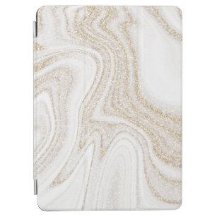 Modern chic white marble gold glitter iPad air hülle