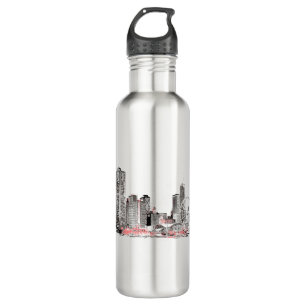 Modern Chicago Skyline Edelstahlflasche