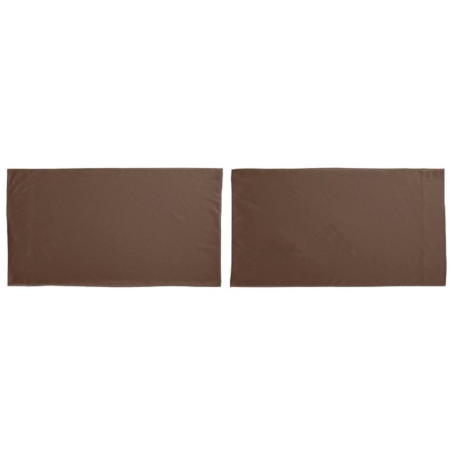 Modern Chocolate Brown Premium Comfort Pillowcase Kissenbezug (Vorderseite-Set)