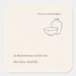 Modern Christian Baptism God Parent Quadratischer Aufkleber