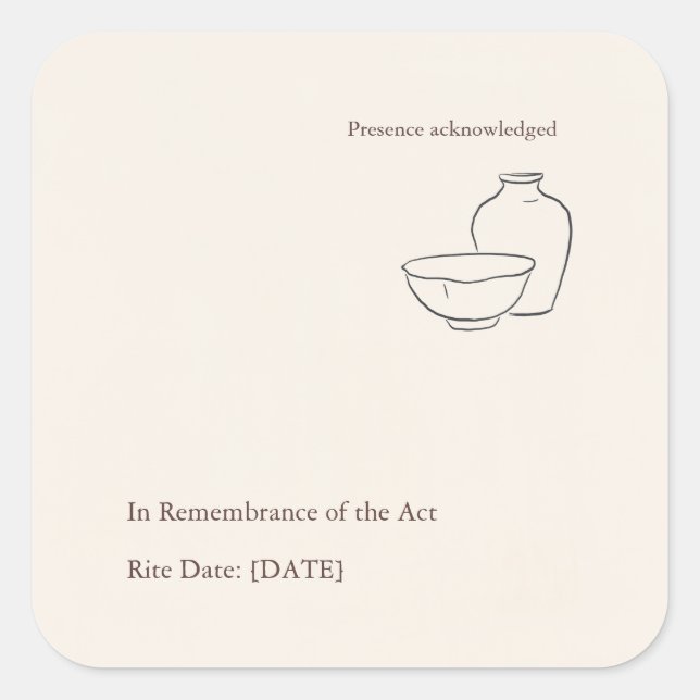 Modern Christian Baptism God Parent Quadratischer Aufkleber (Vorderseite)