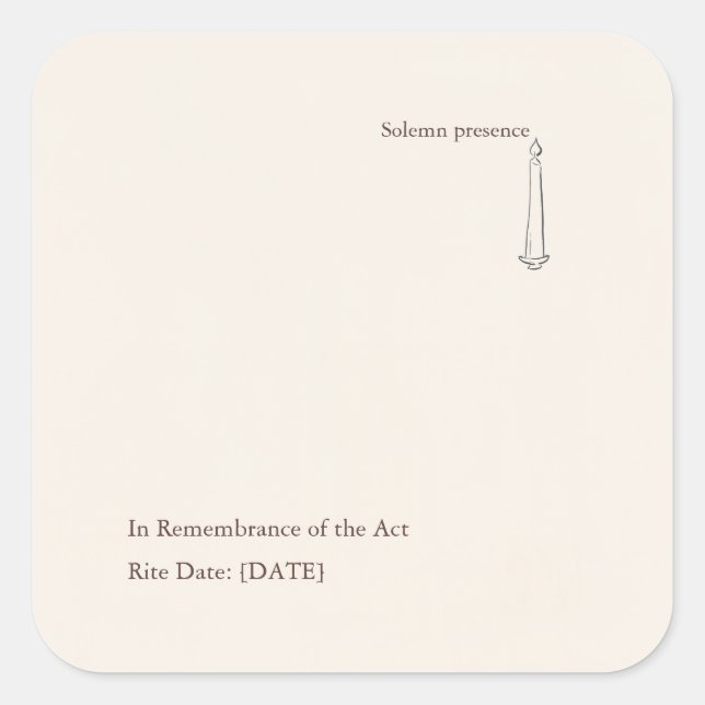 Modern Christian Baptism Keepsake Quadratischer Aufkleber (Vorderseite)