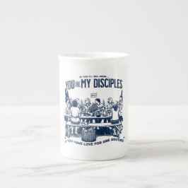 Modern Christian Cup with inspiring Bible verse Prozellantasse