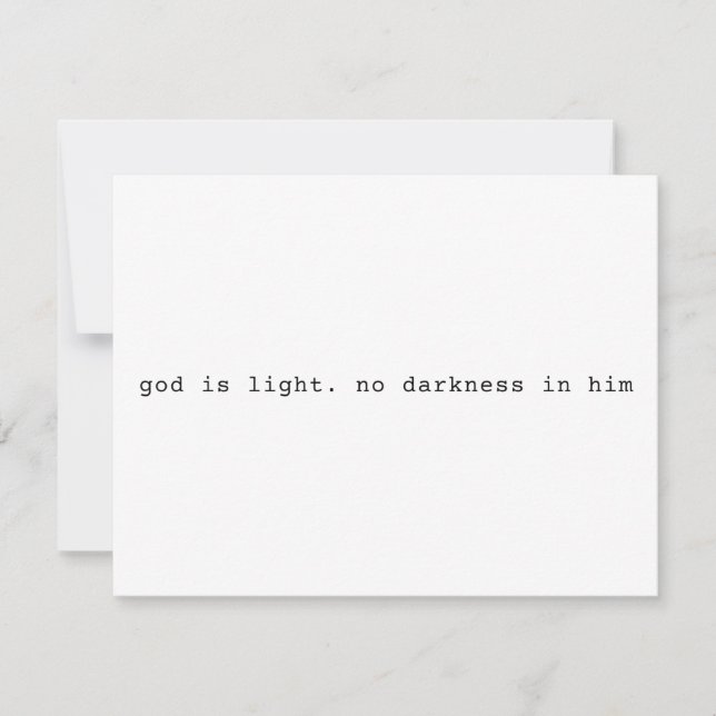 Modern Christian "God is Light" Invitation Einladung (Vorderseite)