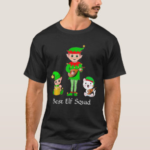 Modern Christmas Best Elf Squad T - Shirt