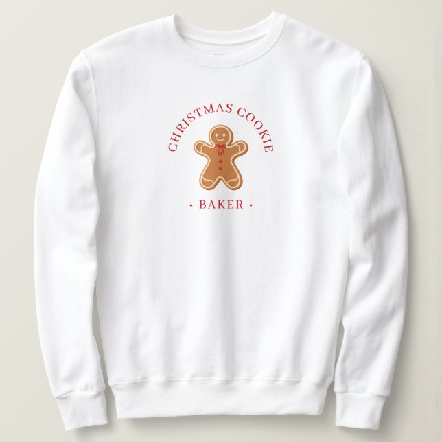 Modern Christmas Cookie Baker Women's Sweatshirt (Design vorne)