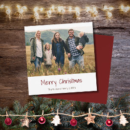 Modern Christmas Family Foto Simple Typografy Feiertagskarte