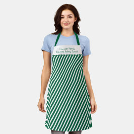 Modern Christmas Family Holiday Baking Squad Green Schürze