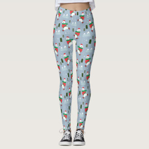 Modern Christmas Holidays Polar Bear Leggings