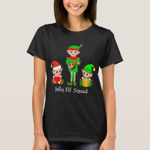 Modern Christmas Jolly Elf Squad T - Shirt