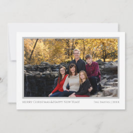 Modern Christmas One Foto Card Feiertagskarte