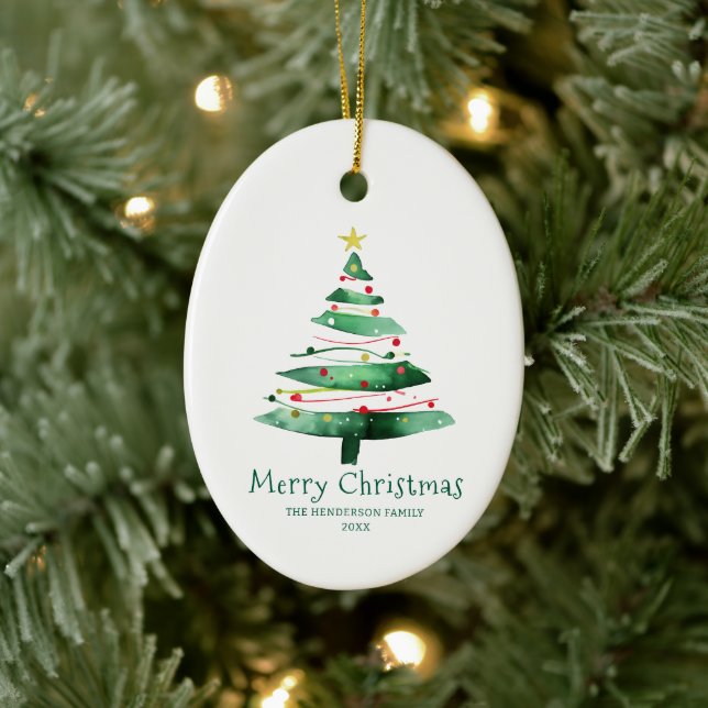 MODERN  CHRISTMAS TREE KERAMIK ORNAMENT (Baum)