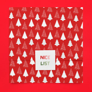 Modern Christmas Tree Muster Red Tissue Paper Seidenpapier
