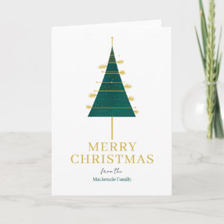 Modern Christmas Tree Photo Personalized Feiertagskarte