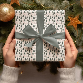 Modern Christmas Trees Wrapping Paper Geschenkpapier