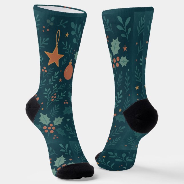 Modern Christmas Trendy 2026 Socks Stilvoller Urla Socken (Gewinkelt)