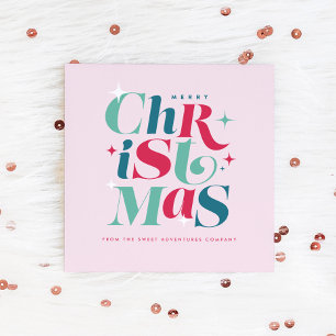 Modern Christmas Typografie Design Feiertagskarte
