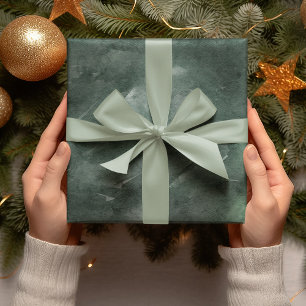 Modern Christmas Watercolor Green Wrapping Paper Geschenkpapier