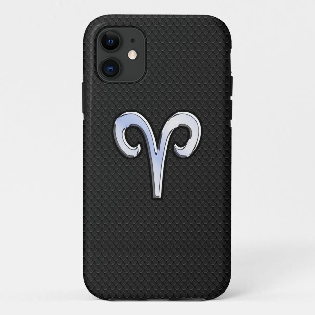 Modern Chrome like Aries Zodiac Sign Case-Mate iPhone Hülle (Rückseite)