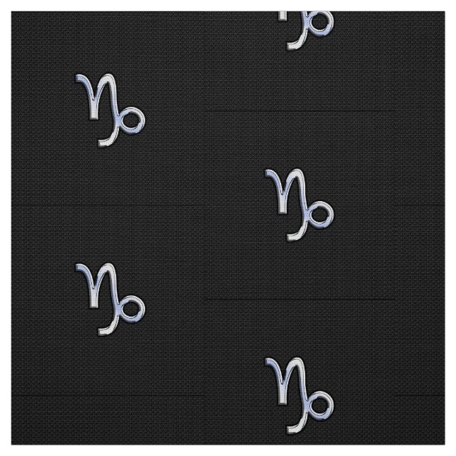 Modern Chrome wie Capricorn Sign auf Snake Stil Stoff (Muster)