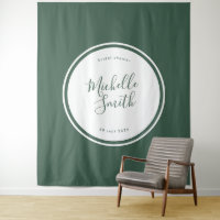Modern Circle Schlicht Emerald Boho Green Dusche