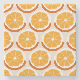 Modern Citrus Slice Retro Kitchen Steinuntersetzer