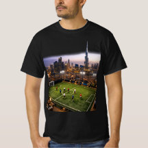 Modern City Skyline Night Lights Graphic T-Shirt