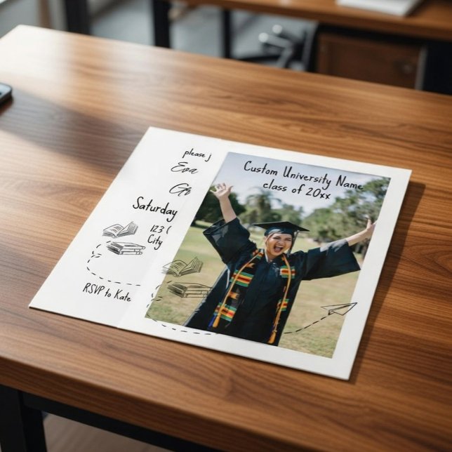Modern Class of 2026 Graduation Invitation Einladung (Von Creator hochgeladen)