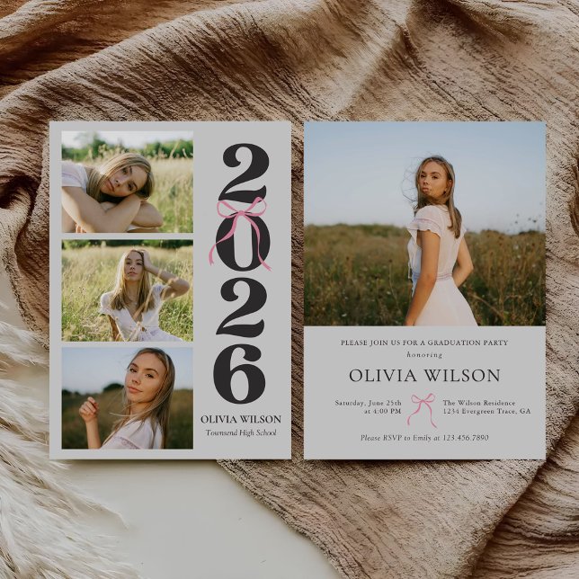 Modern Class of 2026 Photo Graduation Party Einladung (Von Creator hochgeladen)