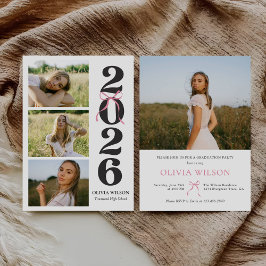 Modern Class of 2026 Photo Graduation Party Einladung