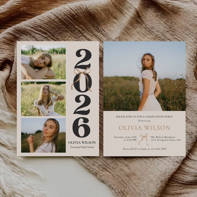 Modern Class of 2026 Photo Graduation Party Einladung (Von Creator hochgeladen)