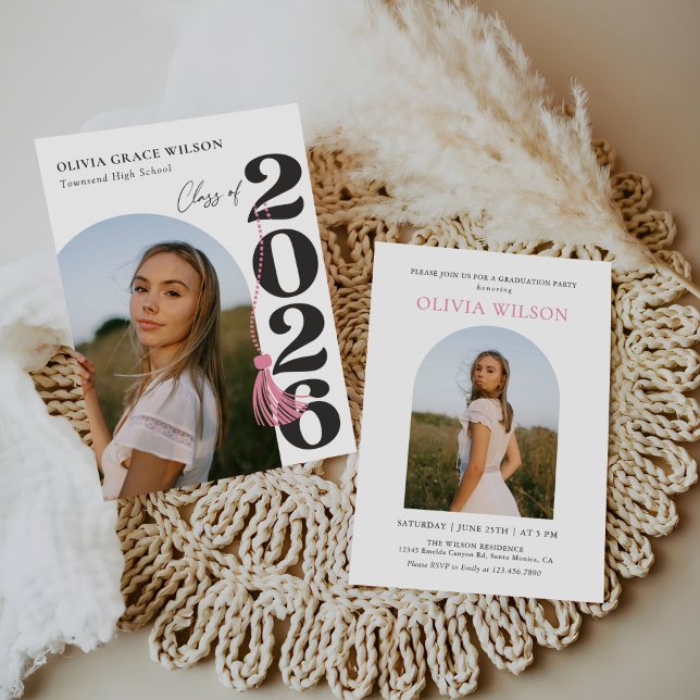 Modern Class of 2026 Photo Graduation Party Einladung (Von Creator hochgeladen)