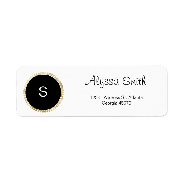 Modern Classic Gold Luxe Monogram Label (Vorne)