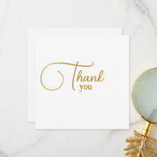 Modern Classic Gold Typografie Dankeschön Card Dankeskarte