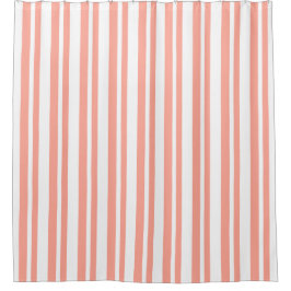 Modern-Classic-Peach-Stripe's-Designer-Bath-Decor Duschvorhang