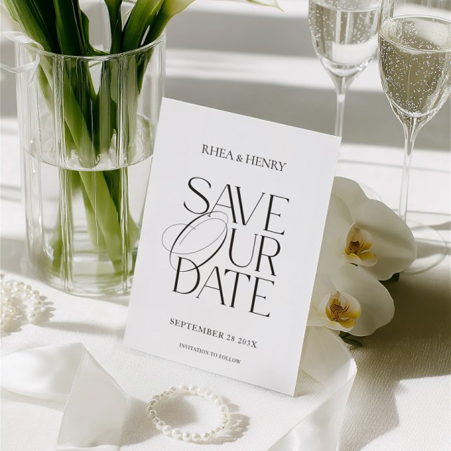 Modern Classic Save the Date Wedding Card (Von Creator hochgeladen)