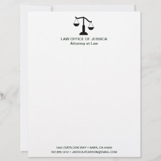 Modern Classic Scales Of Justice Law Letterhead Briefbogen