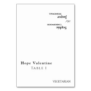 Modern Classic Wedding Foldable Place Card Tischnummer