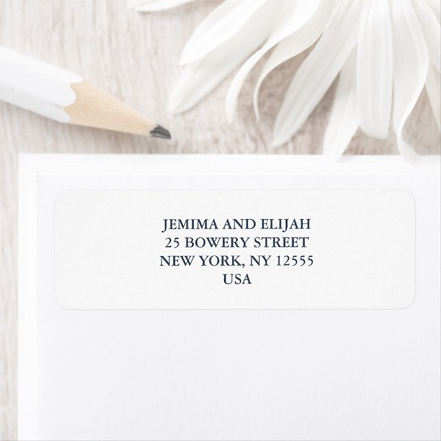 Modern Classic Wedding Return Address (Von Creator hochgeladen)