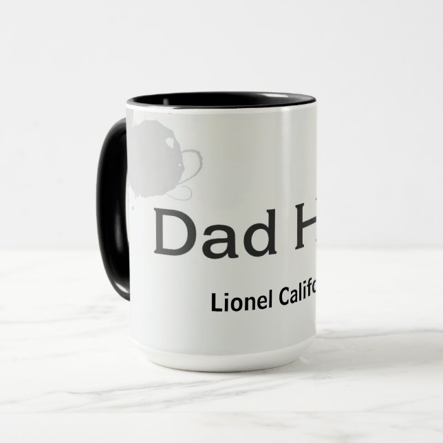 Modern Clean Minimalist Dad Hero Gift Tasse (Vorderseite Links)
