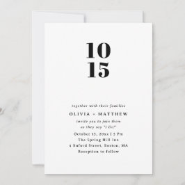 Modern Clean Minimalist Wedding | Photo + QR Code Einladung