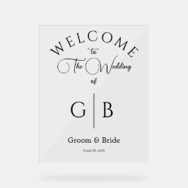 Modern Clear Acrylic Wedding Welcome Sign Design Acrylschild