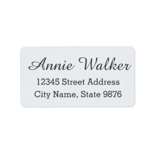 Modern Clear White Custom Address Label Adressaufkleber