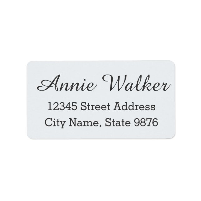 Modern Clear White Custom Address Label Adressaufkleber (Vorne)